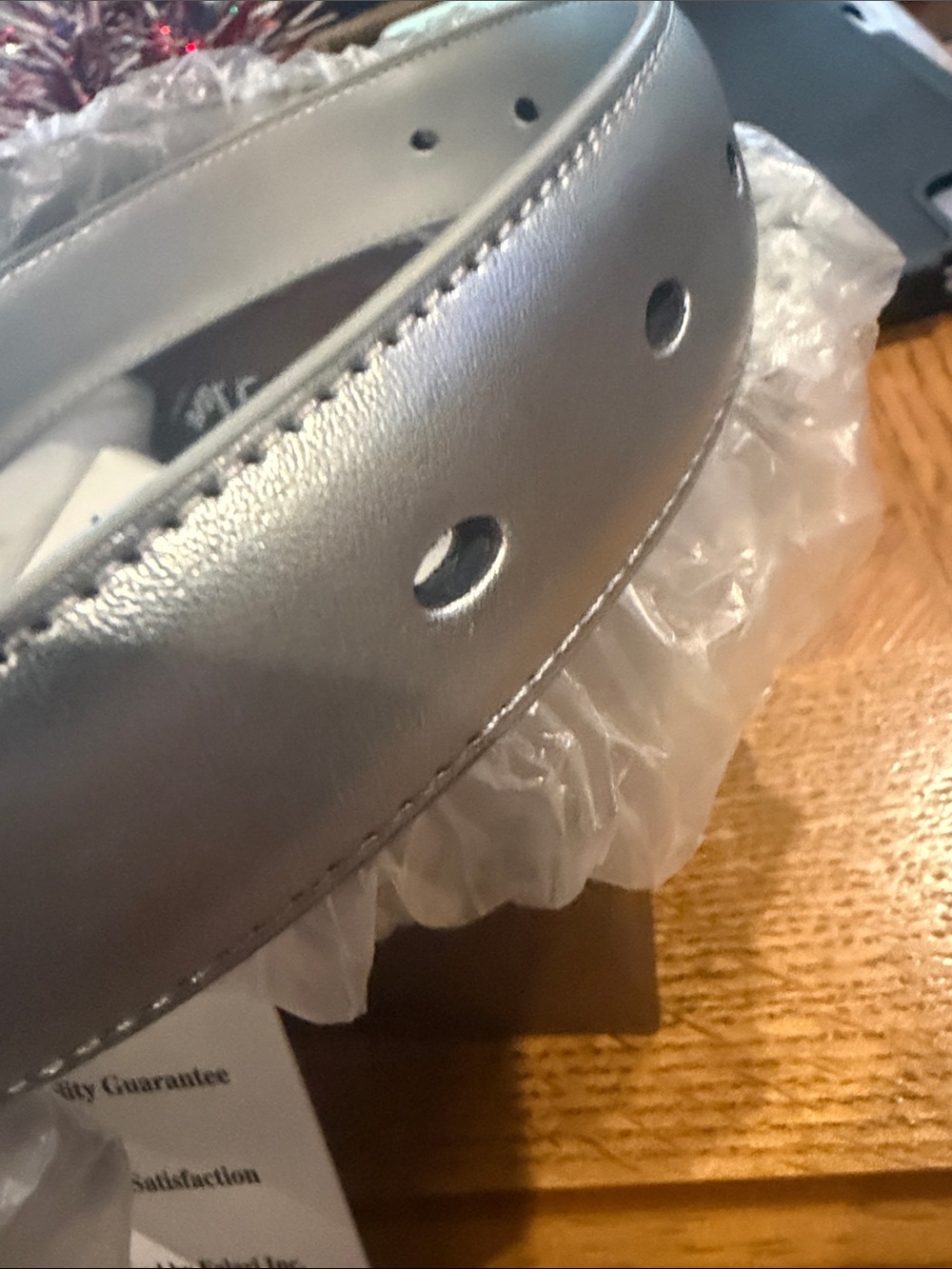 Womens silver belt